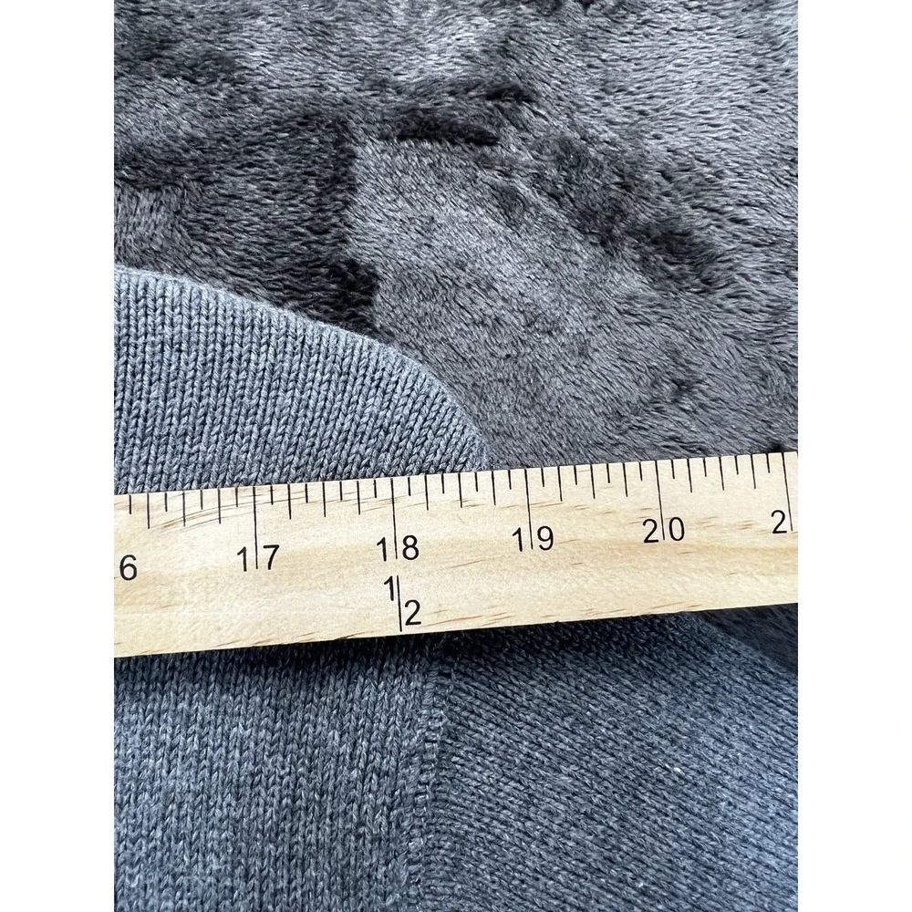 Eddie Bauer Men's XL Cotton Quarter Zip Pullover Gray Rib Knit Sweater